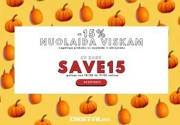 Rudens Akcija: -15% Nuolaida Viskam!