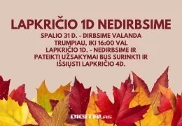 Lapkricio 3d. nedirbsime